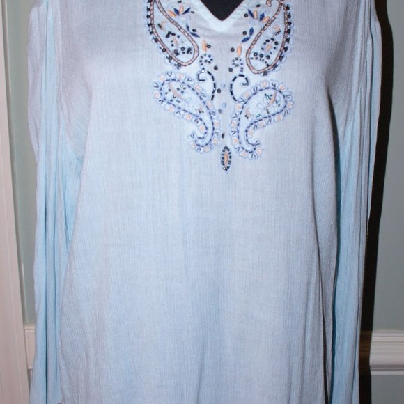 NWOT Vintage Embroidered 70s Like Boho Tunic - Picture 1 of 5
